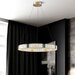 Candelabru LED 36 W Crystals Mozaique Gold, LED inclus, 1 surse de iluminare, Telecomanda, Dimabil,